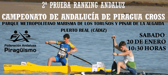 El sábado día 20 se celebra en Los Toruños una nueva edición del Campeonato de Andalucía de Piragua–Cross