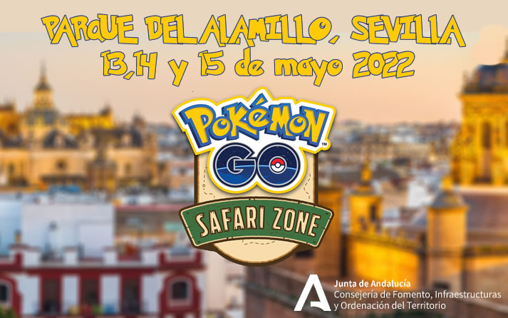 El Parque del Alamillo será del 13 al 15 de mayo la primera Zona Safari de Pokémon Go en 2022