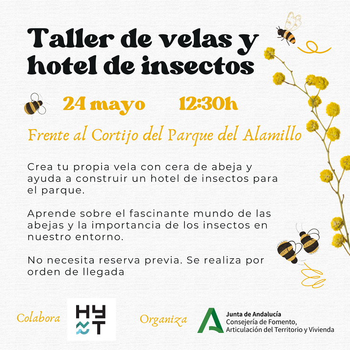  El Alamillo programa para el sábado 24 un taller de elaboración de velas y construcción de un hotel de insectos