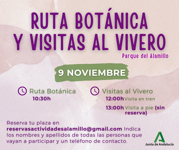  El Alamillo ofrece para el domingo una ruta botánica a pie y visita en tren o caminando al vivero del parque