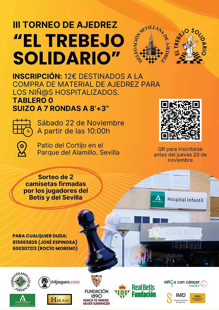  Jaque mate a la enfermedad: el Alamillo acoge un torneo para llevar el ajedrez terapéutico a los niños del Virgen del Rocío