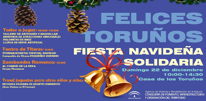 El Parque de los Toruños recibe la Navidad el 22 de diciembre con una fiesta solidaria