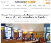 Donan 71 documentos históricos fechados entre 1503 y 1877 al Ayuntamiento de Guadix