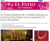 El Archivo Histórico de Córdoba participa en la Fiesta de los Patios con la exposición En busca del paraíso