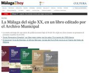 La Málaga del siglo XX, en un libro editado por el Archivo Municipal