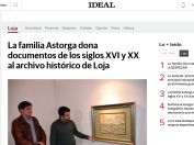 La familia Astorga dona documentos de los siglos XVI y XX al archivo histórico de Loja