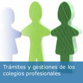 Trámites y gestiones de los colegios profesionales