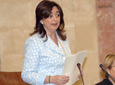 La presidenta del Parlamento, María del Mar Moreno, pronunció un discurso institucional con motivo de la celebración del 28-F.