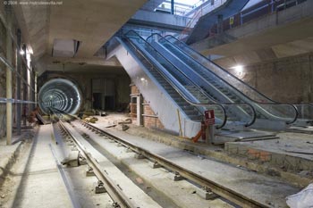Construccion de una estación de metro