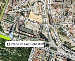 Plano de la estación de Prado de San Sebastián