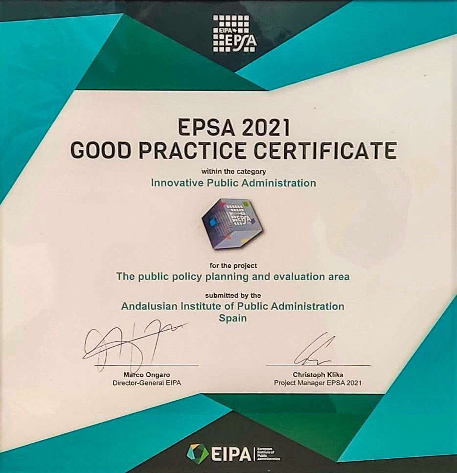 Certificado de Buena Práctica europeo para el IAAP. Se abre en una ventana nueva