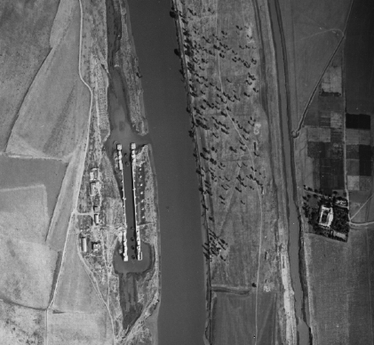 Detalle de la esclusa en construcción, 1943-44