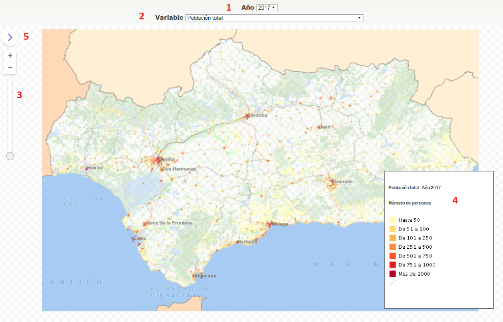 Visor de Distribución Espacial de la Población en Andalucía