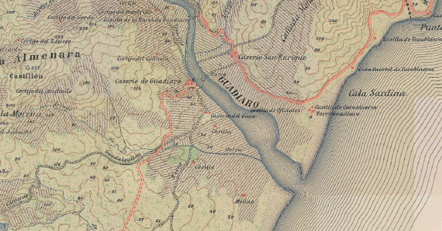 San Roque. Hoja 1075 del Mapa Topográfico Nacional. Año de 1917