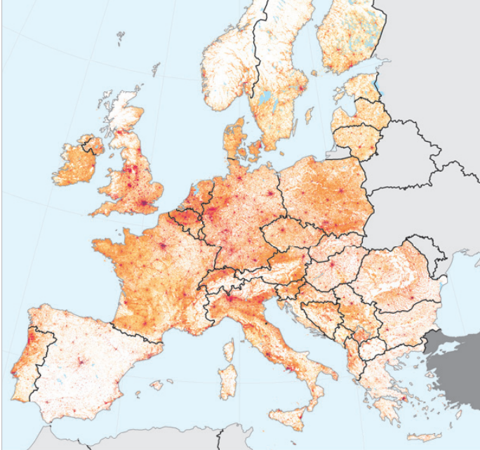 Distribución de la población en Europa