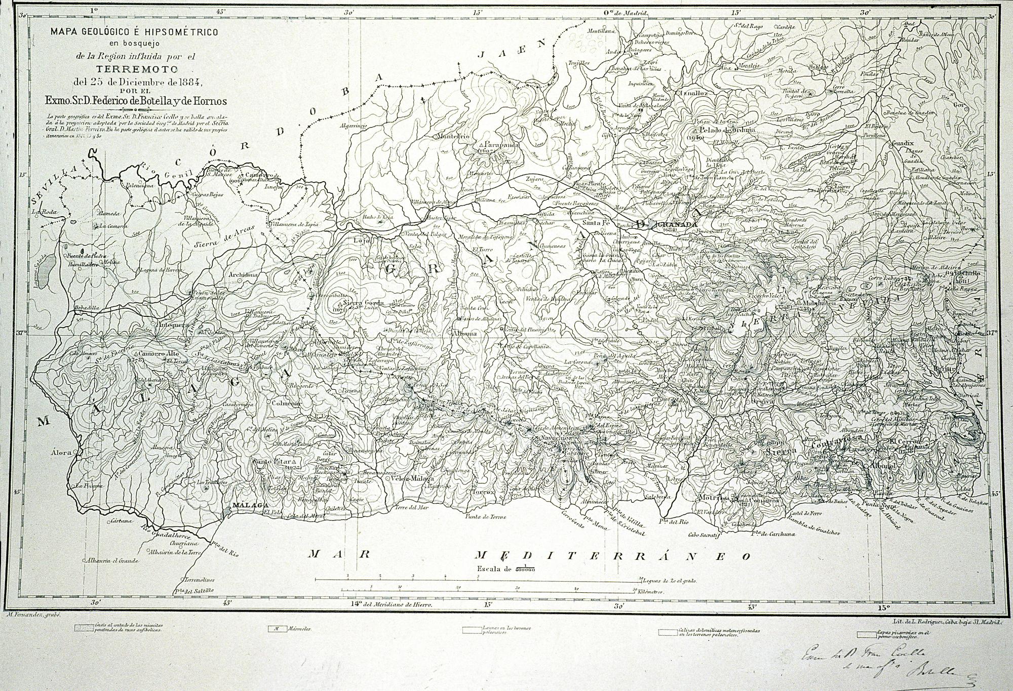 Andalucía oriental. Geología. 1885