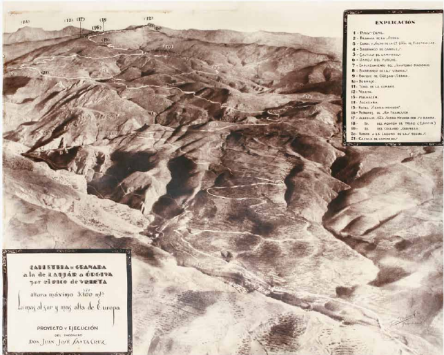Proyecto de la carretera de Granada a la de Laujr a rgiva. Hacia 1920