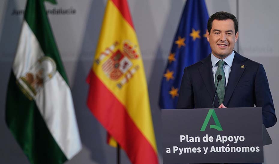 Intervención de Juanma Moreno en el acto de firma del Plan de Apoyo a Pymes y Autónomos por el Covid