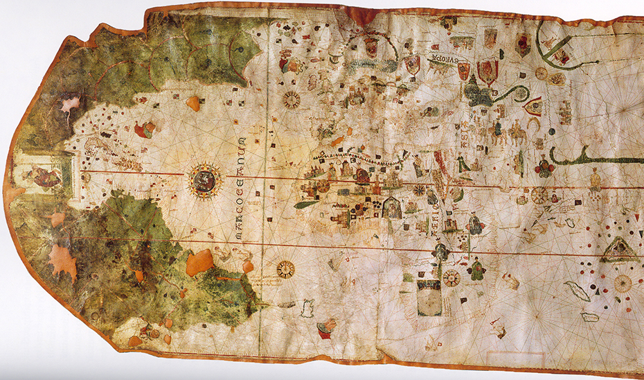 Mapa de Juan de la Cosa del año 1500. Museo Naval (Madrid).  