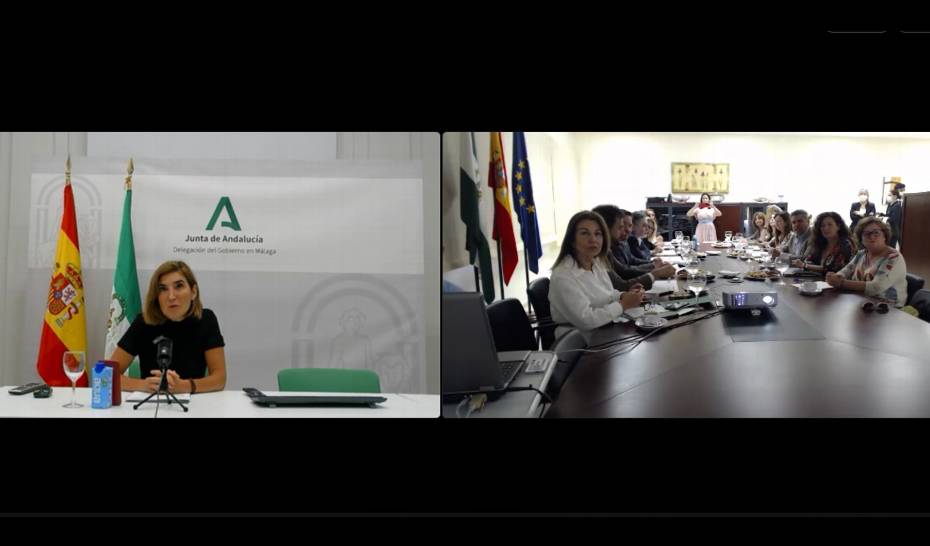 La consejera Rocío Blanco interviene de forma telemática en la sesión de constitución del Consejo Social del CIO de Mijas.