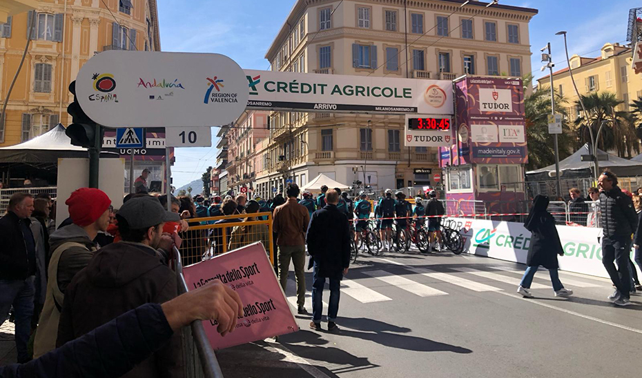La Junta promociona Andalucía como destino cicloturista en la clásica Milán-San Remo
