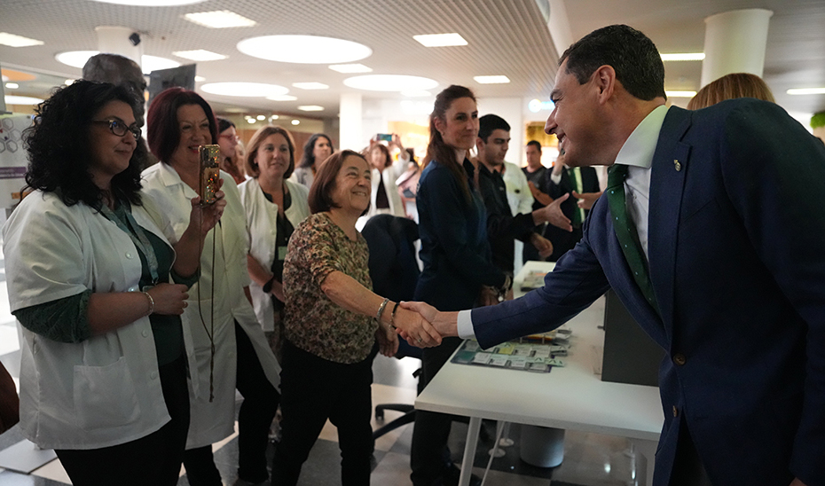 Intervención de Juanma Moreno en la inauguración del PET-TC del Hospital Juan Ramón Jiménez de Huelva
