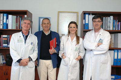 De izquierda a derecha los doctores Salvatierra, Baamonde, Moreno y Álvarez Kindelán 
