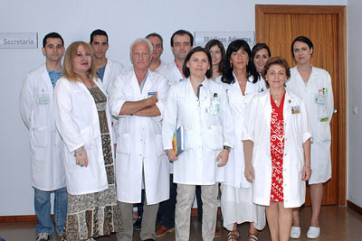 Algunos de los profesionales del Servicio de Oncología Radioterápica