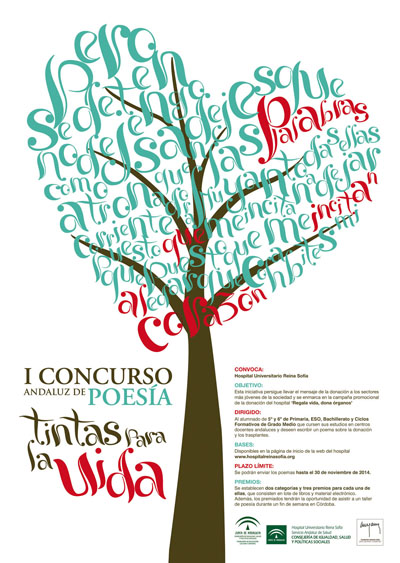 Cartel de la convocatoria del I Consurso andaluz 'Tintas para la vida'