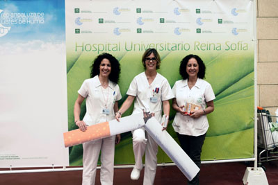 Profesionales del Hospital Celebran el Día Sin TAbaco