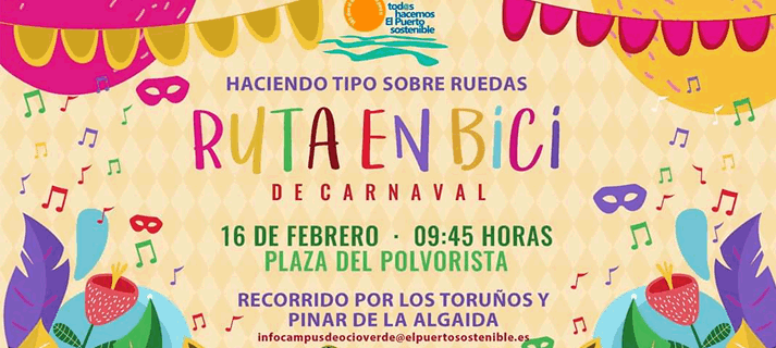 La “Ruta en bici de Carnaval” llevará la fiesta el domingo 16 al parque de Los Toruños
