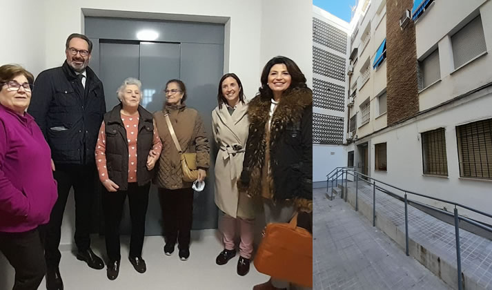 Instalado en Córdoba el último de los ascensores que la Junta de Andalucía prometió en 2009