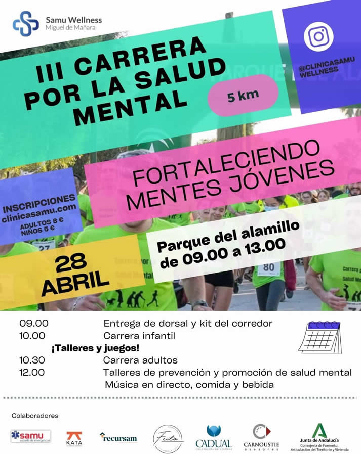 Convocada para el domingo 28 en el Alamillo la III Carrera por la Salud Mental 