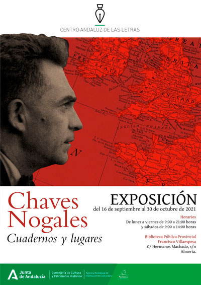 Cartel de la exposición ‘Cuaderno y lugares’, de Chaves Nogales