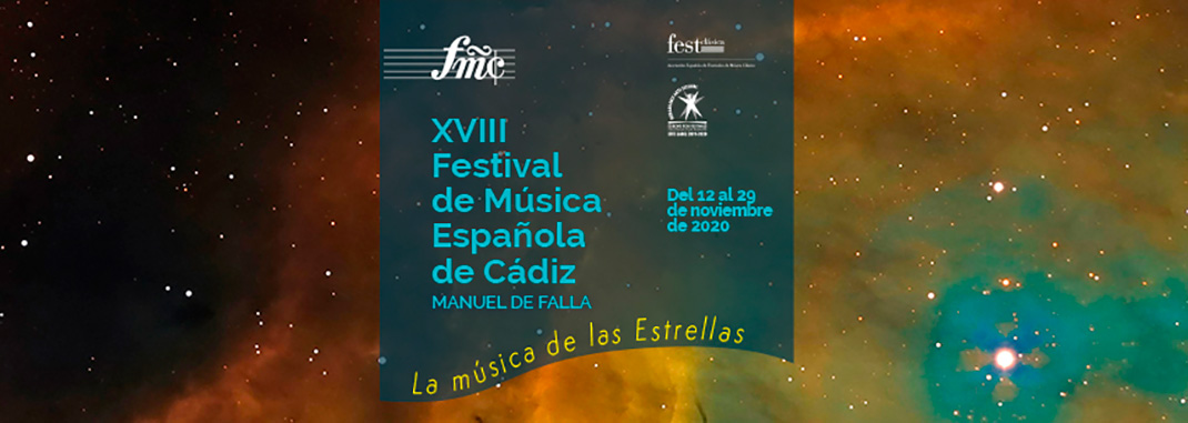 Banner publicitario de la edición 2020 del Festival de Música Española de Cádiz