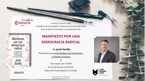 Presentación libro Jordi Sevilla, Manifiesto de una democracia radical.