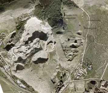 Plano cenital del yacimiento de Medina Elvira