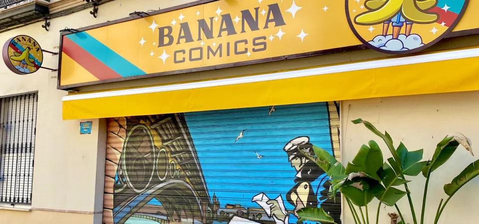 Fachada de la librería Banana Cómics
