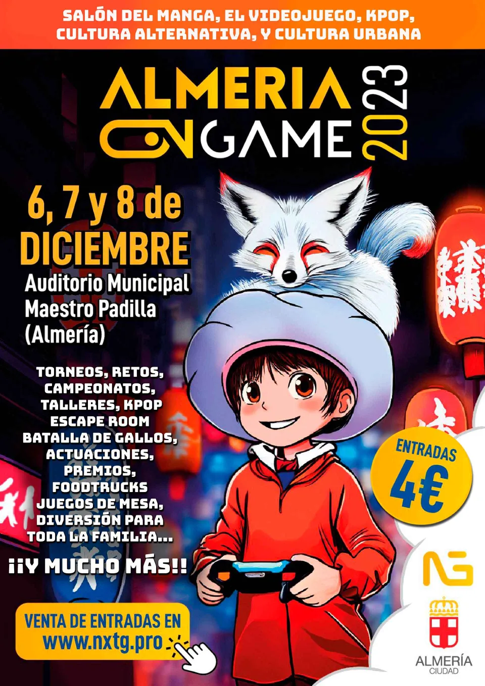 Cartel publicitario de 'Almería Ongame 2023'