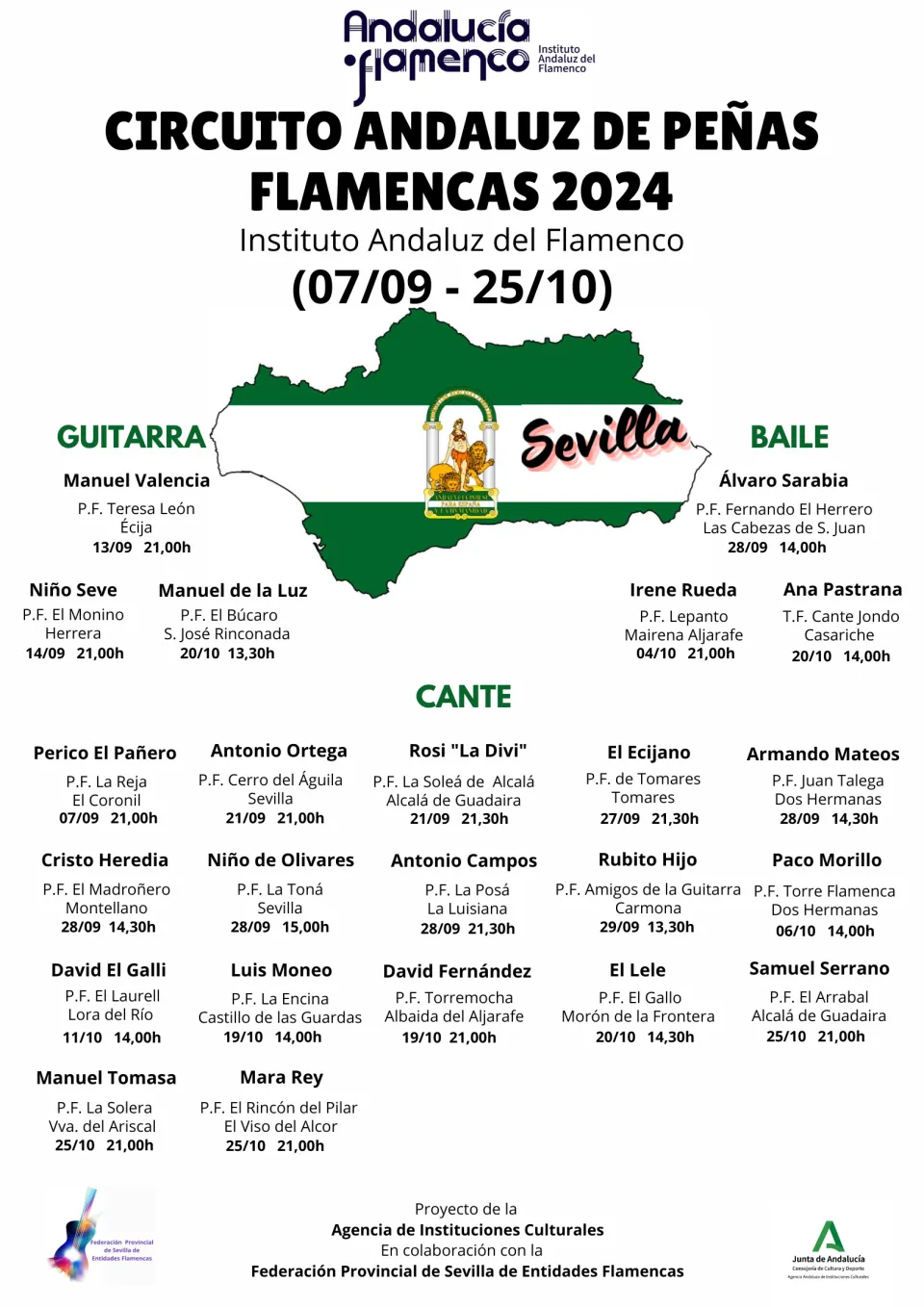 SEVILLA CARTEL CIRCUITO ANDALUZ DE PEÑAS 2024