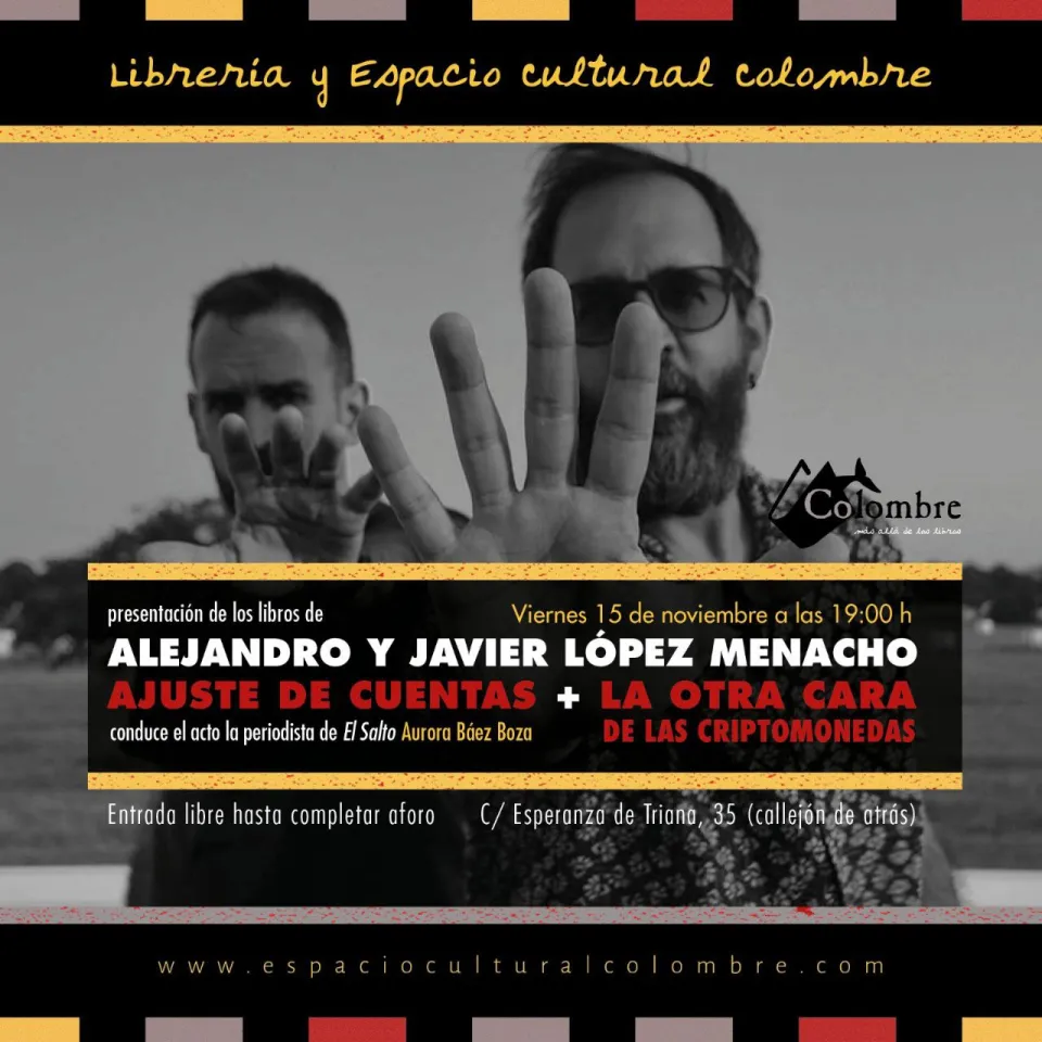 Espacio Cultural Colombre el 15 de noviembre a las 19h