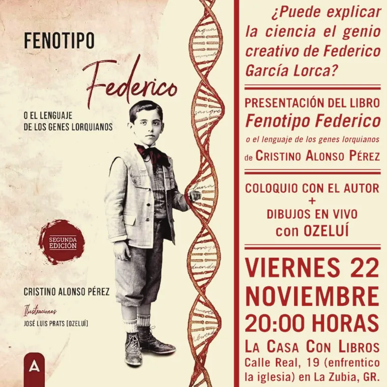 Fenotipo Federico - Cartel ilustrativo de la presentación del libro