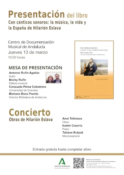 Presentación del libro Con cánticos sonoros: la música, la vida y la España de Hilarión Eslava