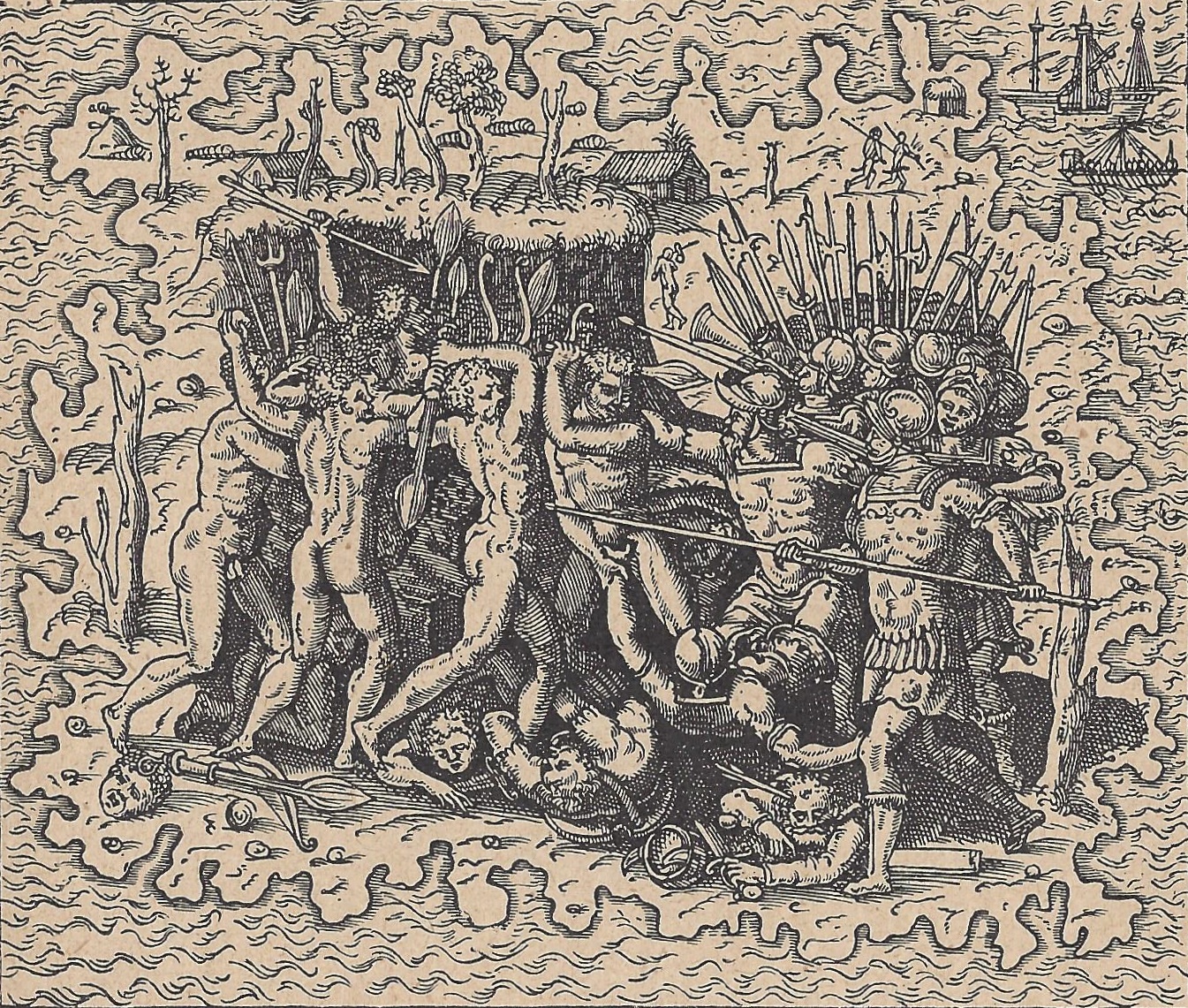 Magellans Tod_Xilografía siglo XVI