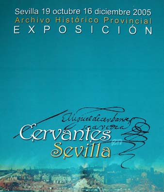 Exposición Cervantes en Sevilla. Tríptico