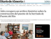 Adra recupera un archivo histórico sobre la construcción del puente de la barriada de Puente del Río