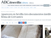 Aparecen en Sevilla tres documentos inéditos con la firma de Cervantes