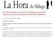 Archivo Hª Prov. Málaga dos nuevas colecciones julio 2014