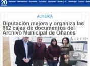Diputación mejora y organiza las 862 cajas de documentos del Archivo Municipal de Ohanes