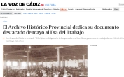 El Archivo Histórico Provincial dedica su documento destacado de mayo al Día del Trabajo 5-2020